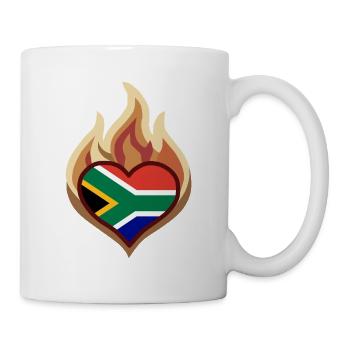 Southafrica Heart on Fire - Tasse - Weiß - Rechts
