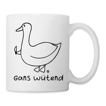Gans wütend 2 - Tasse - Weiß - Rechts