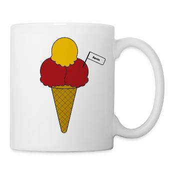 Spain Flag Eis cream Eiscreme - Tasse - Weiß - Rechts