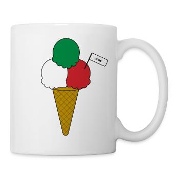 Italy Flag Eiscreme cream - Tasse - Weiß - Rechts