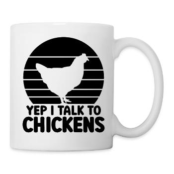 Huhn Spruch Humor - Tasse - Weiß - Rechts