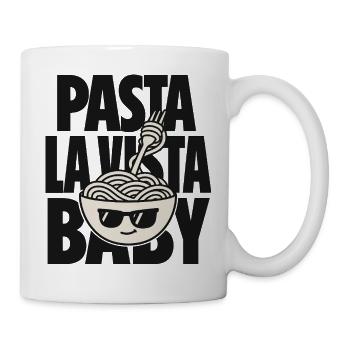 Pasta La Vista Baby – Spaghetti mit Sonnenbrille - Tasse - Weiß - Rechts