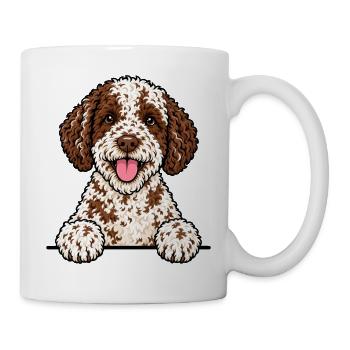 Lagotto Romagnolo - Tasse - Weiß - Rechts