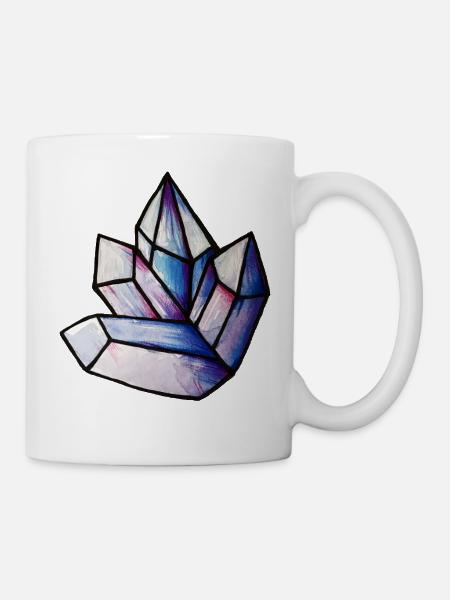 Prismatisches Kristallcluster - Tasse - Weiß