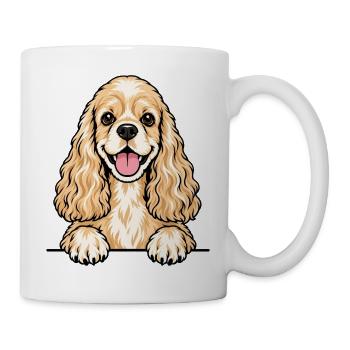 American Cocker Spaniel - Tasse - Weiß - Rechts