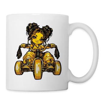 Girl Dreirad Mädchen  - Tasse - Weiß - Rechts