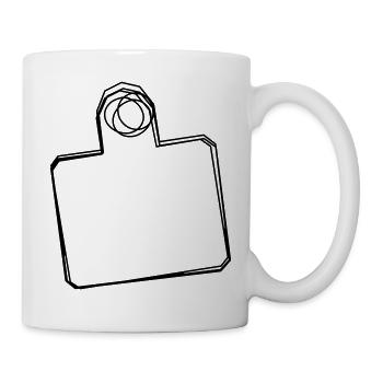 Schneidebrett handgezeichnet - Tasse - Weiß - Rechts