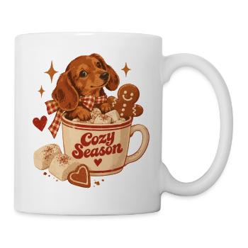 Cozy Season Dachshund - Tasse - Weiß - Rechts