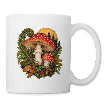 Fliegenpilz im Märchenwald - Tasse - Weiß - Rechts