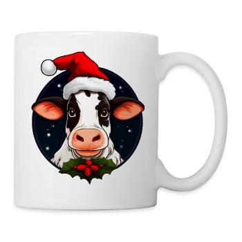 Kühe Christmas - Tasse - Weiß - Rechts