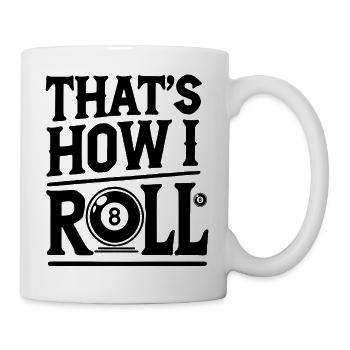  Billard Spiel Billardtisch Sprüche Snooker Pool - Tasse - Weiß - Rechts