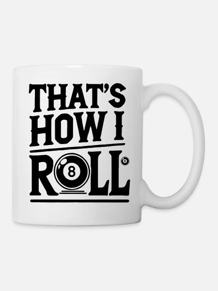 Billard Spiel Billardtisch Sprüche Snooker Pool - Tasse - Weiß