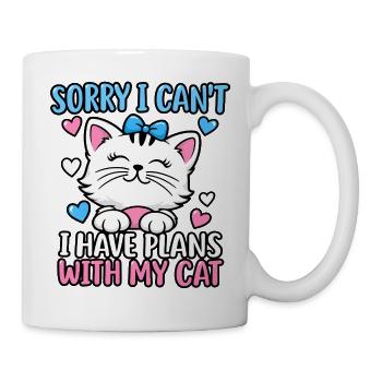 Katzenliebhaber Katzenmama Haustiereltern Kätzchenkunst - Tasse - Weiß - Rechts