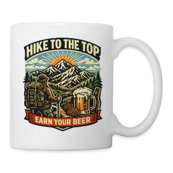 Gipfelsturm Bierverdient - Tasse - Weiß - Rechts