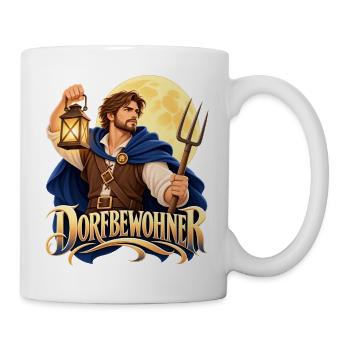 Dorfheld im Mondlicht - Tasse - Weiß - Rechts