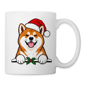Weihnachten Akita - Tasse - Weiß - Rechts