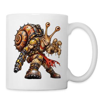 Armored_Snail_Warrior_Charging_Forward - Tasse - Weiß - Rechts