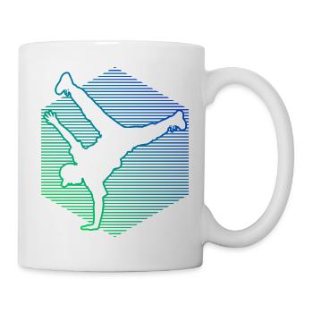 Die Hip-Hop-Tänzer und Breakdance passen zusammen - Tasse - Weiß - Rechts