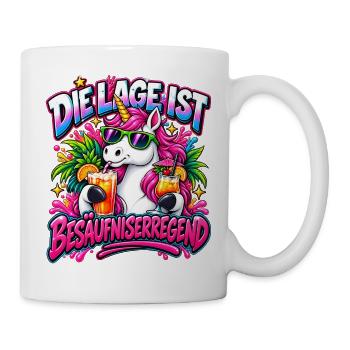 Einhorn-Party: Glitzer-Drinks - Tasse - Weiß - Rechts