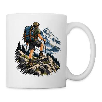 Bergwandern und Trekking für Wanderer - Tasse - Weiß - Rechts
