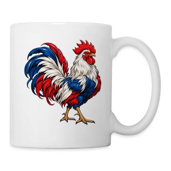 Stolzer Gallischer Hahn - Frankreich Nationaltier  - Tasse - Weiß - Rechts