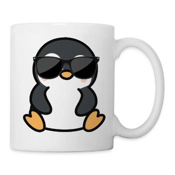 Cooler Pinguin - Tasse - Weiß - Rechts