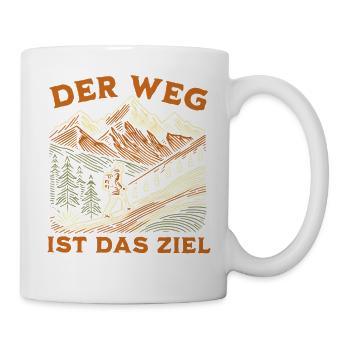 Der Weg Ist Das Ziel Bergwandern - Tasse - Weiß - Rechts