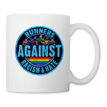 Runners against Racism and Hate Laufshirt - Tasse - Weiß - Rechts