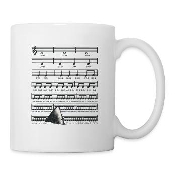 Noten mit Haiflosse - Tasse - Weiß - Rechts