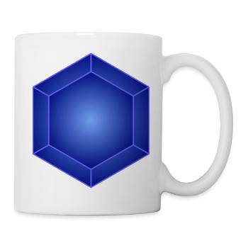 Azure Hexa Prism Glow - Tasse - Weiß - Rechts