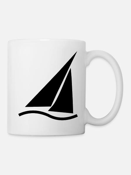 Regatta (kleines Symbol) - Tasse - Weiß