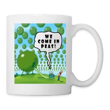 WIR KOMMEN IN PEAS! - Tasse - Weiß - Rechts