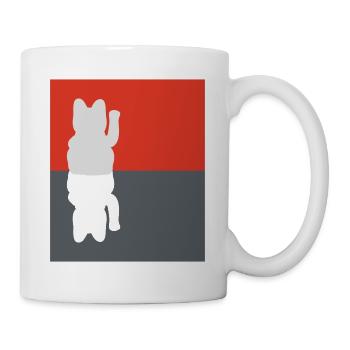 Glückskatze - Tasse - Weiß - Rechts