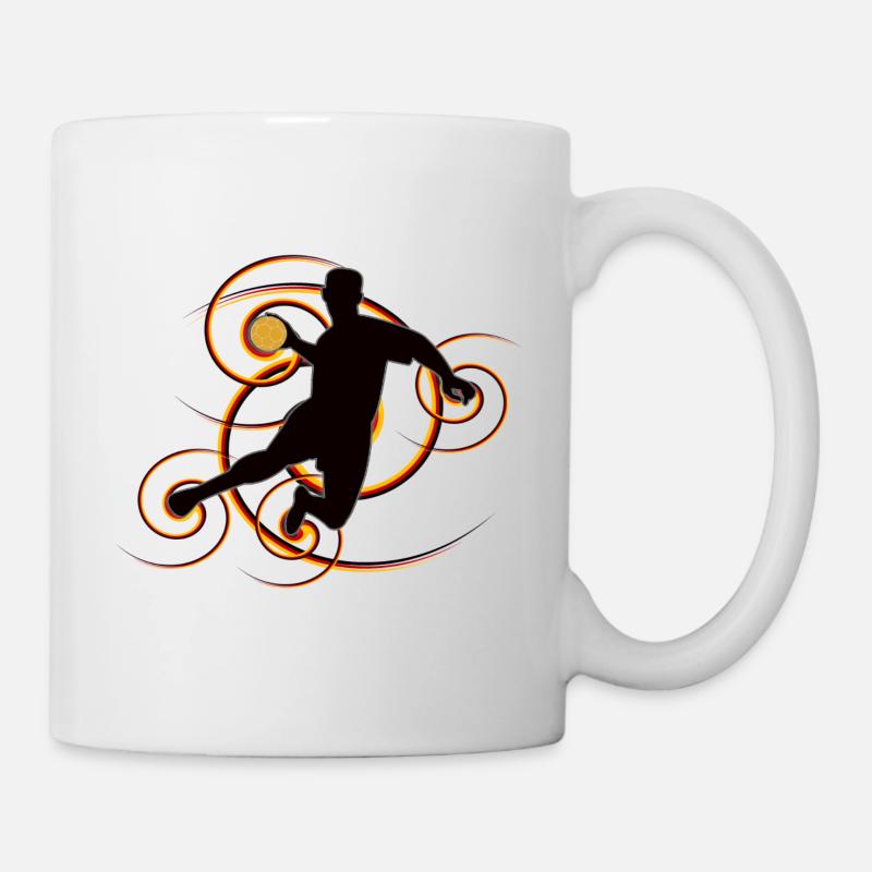 conception de Handball (Allemagne, vertèbres) - Mug blanc - blanc