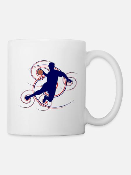 Conception de Handball (France, vertèbres) - Mug blanc - blanc