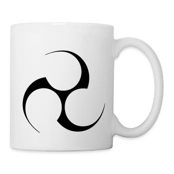 Mitsudomoe Symbol (invertiert) - Tasse - Weiß - Rechts
