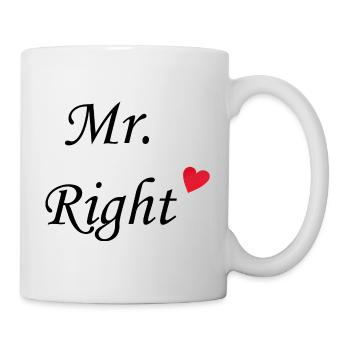 Mr. Right - Tasse - Weiß - Rechts