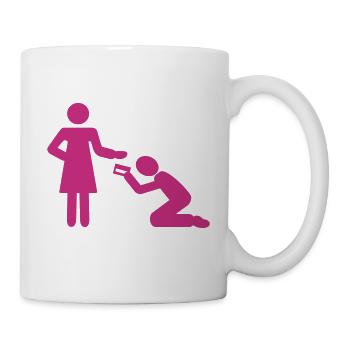 Frau - Mann - Tasse - Weiß - Rechts