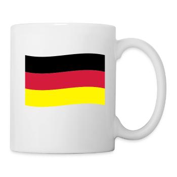 Deutschland Fahne Deutschlandfahne - Tasse - Weiß - Rechts