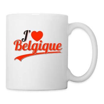 j'aime Belgique - I love belgium - Mug blanc - blanc - Droite