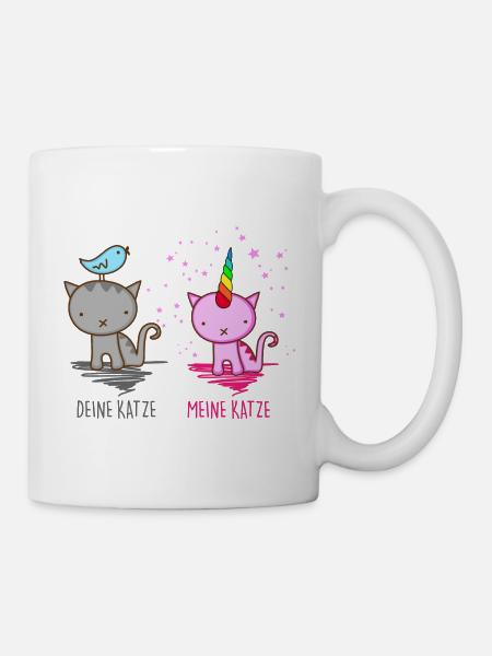 Deine Katze vs. Meine Katze - Tasse - Weiß