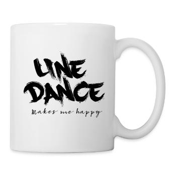 LINE DANCING, LINE DANCE MAKES ME HAPPY - Tasse - Weiß - Rechts
