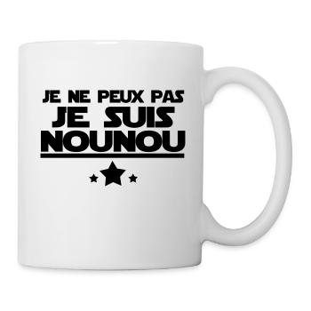 je suis nounou - Mug blanc - blanc - Droite