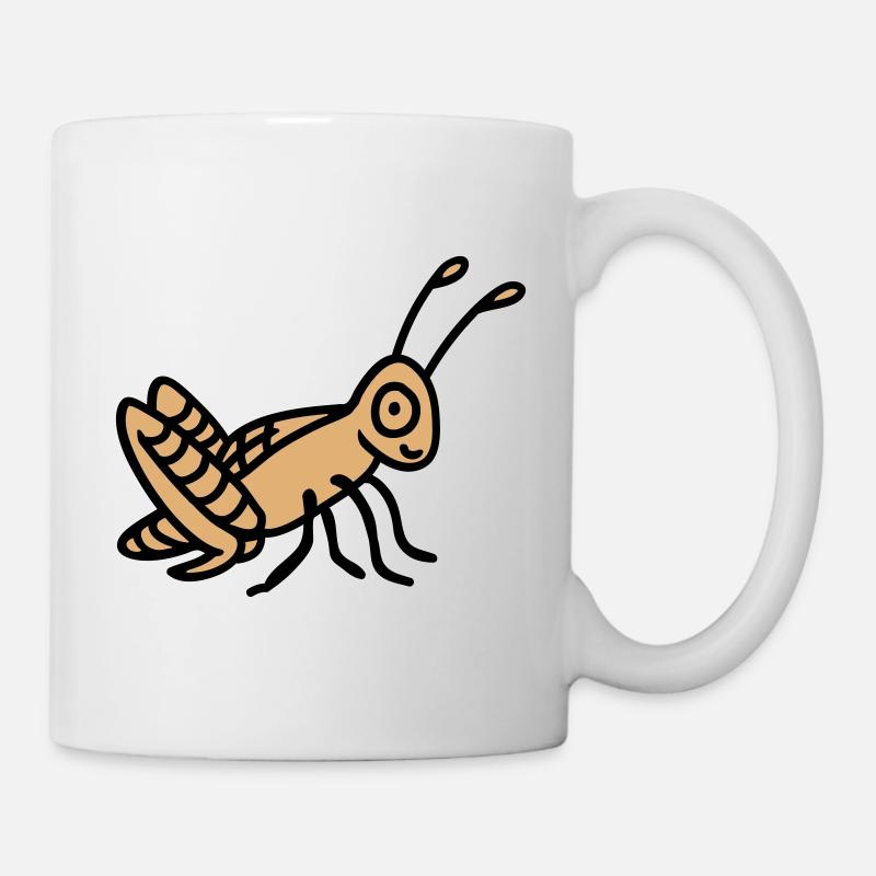 Grashüpfer - Tasse - Weiß