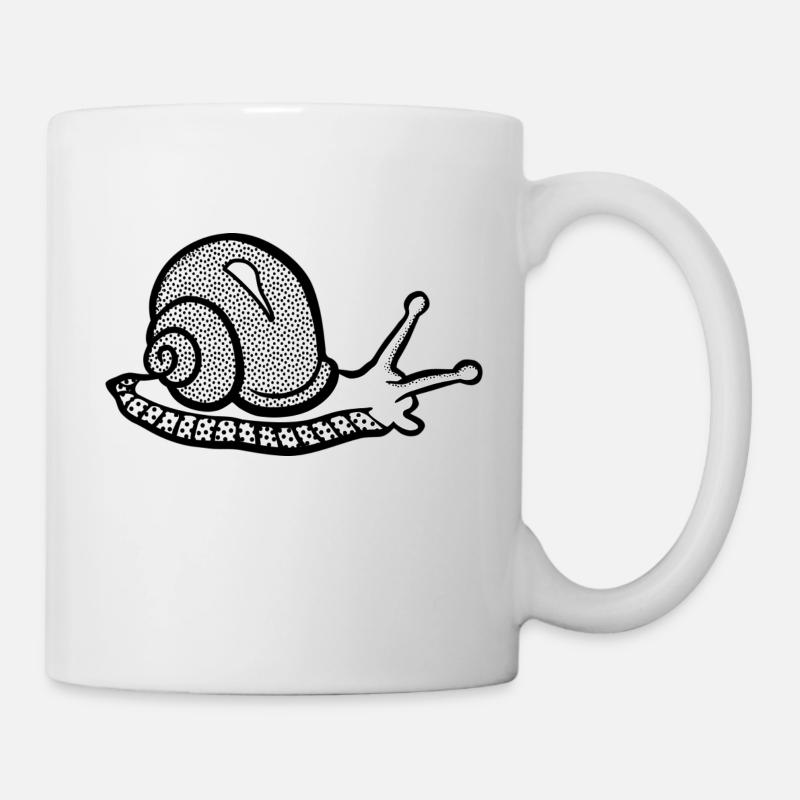 Snail noir et withe - Mug blanc - blanc