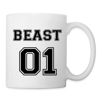 Beast 01 Partnerlook Paare Partner Liebe Geschenk - Tasse - Weiß - Rechts