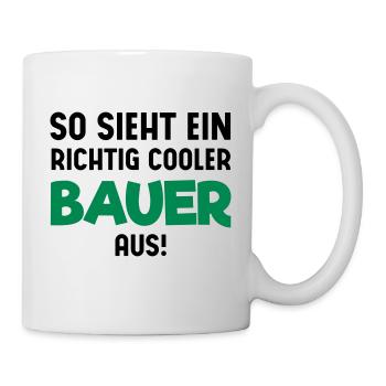 Cooler Bauer - Tasse - Weiß - Rechts