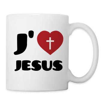 ich liebe Jesus - Tasse - Weiß - Rechts