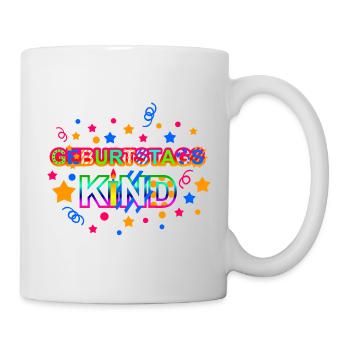 Geburtstagskind Kindergeburtstag lila für Mädchen - Tasse - Weiß - Rechts