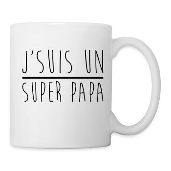j'suis un super papa , cadeau père, fête des pères - Mug blanc - blanc - Droite
